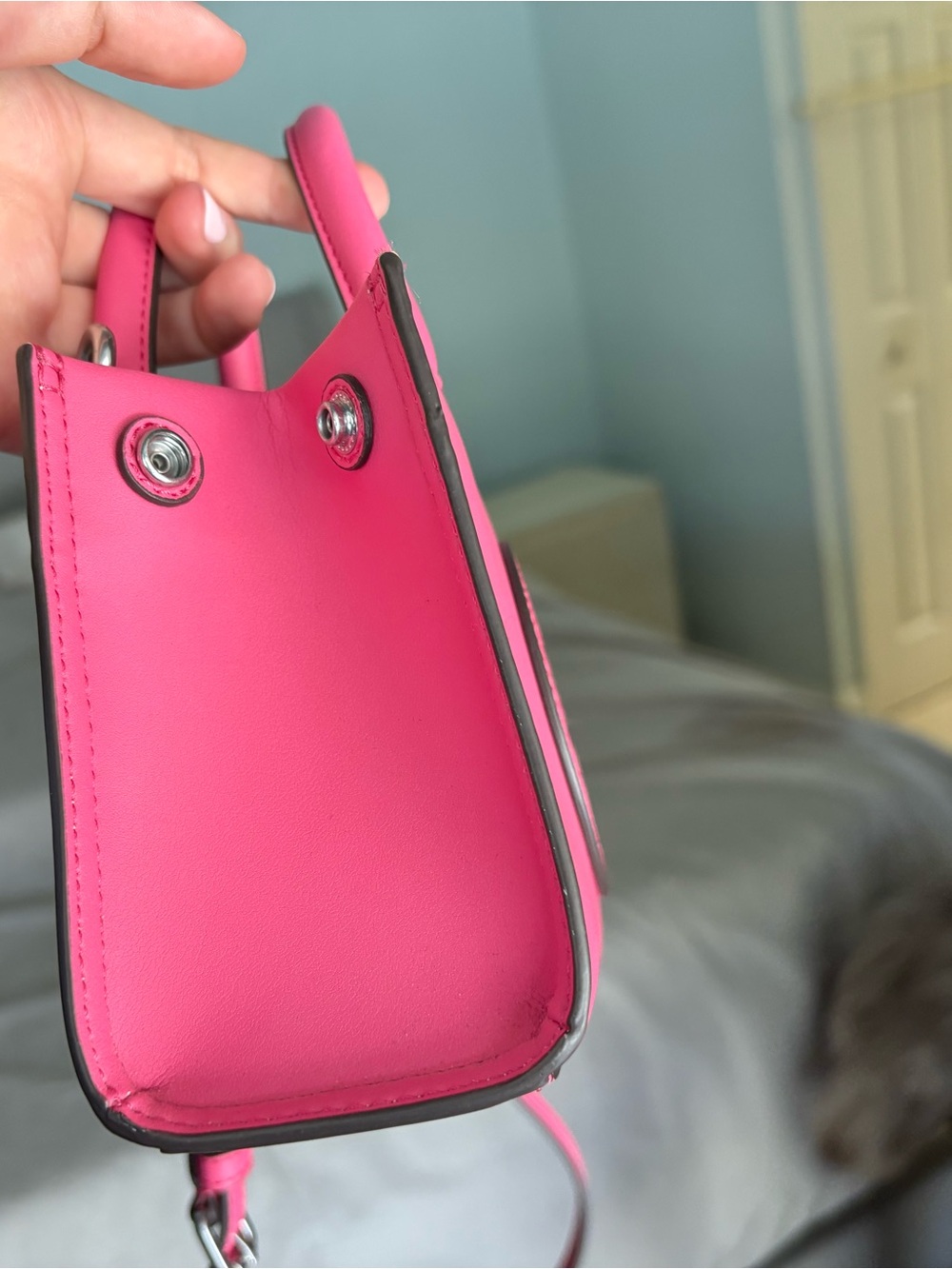 Tory Burch Pink Mini Ella Tote - Picture 3 of 6